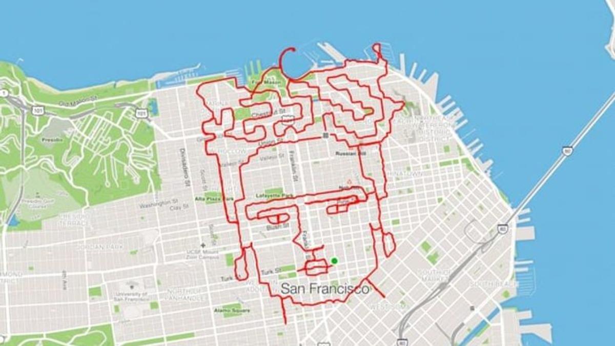 Koşmayı Sanata Çeviren Sporcunun Harita Uygulamasında Çizdiği Muhteşem Resimler