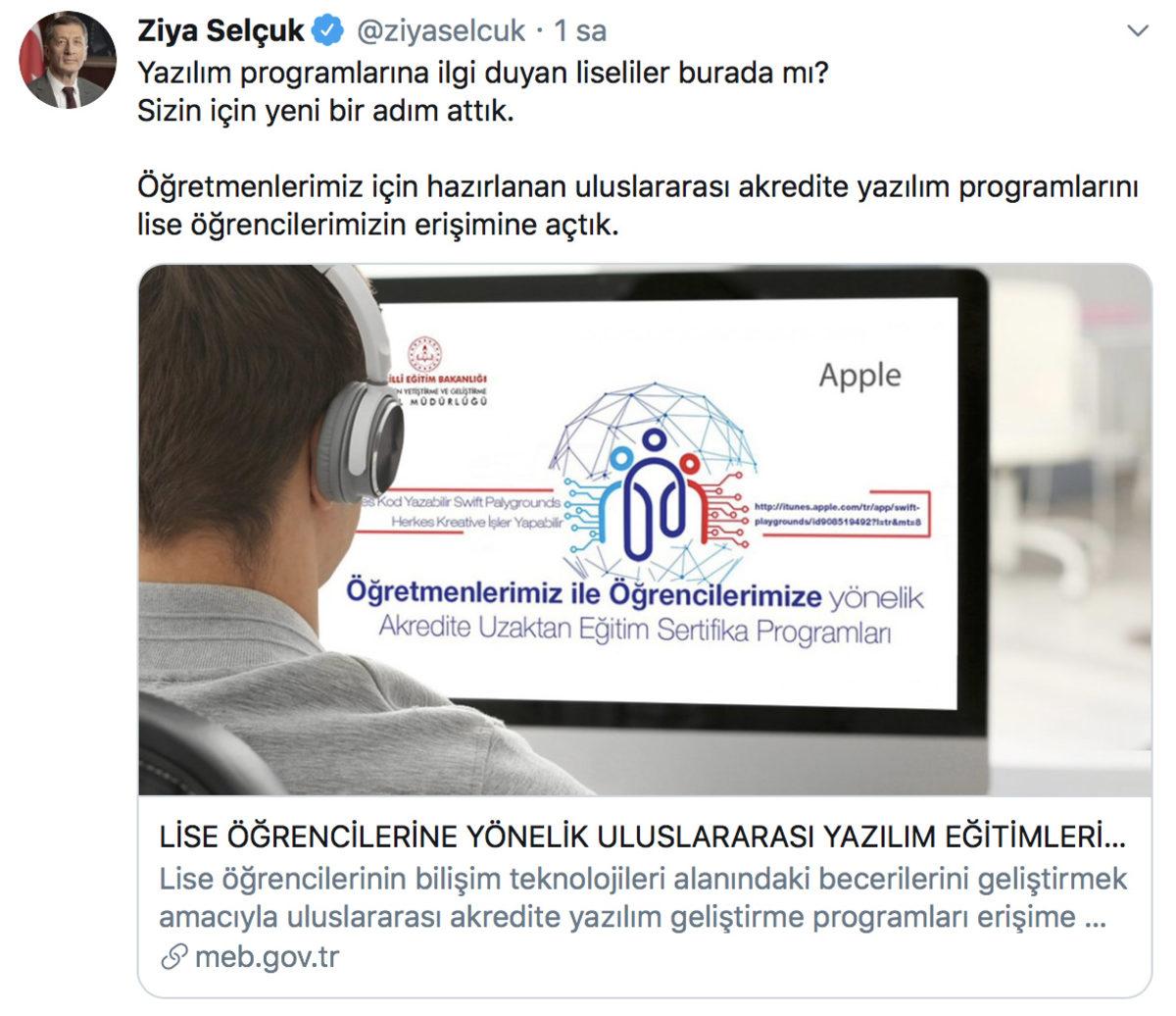 Milli Eğitim Bakanlığı, Sertifikalı Uluslararası Yazılım Eğitimlerini Öğrencilere Açtı