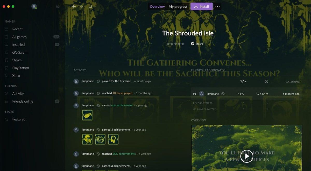 GOG GALAXY 2.0, Tüm Dijital Oyunları Tek Bir Platformda Toplayacak