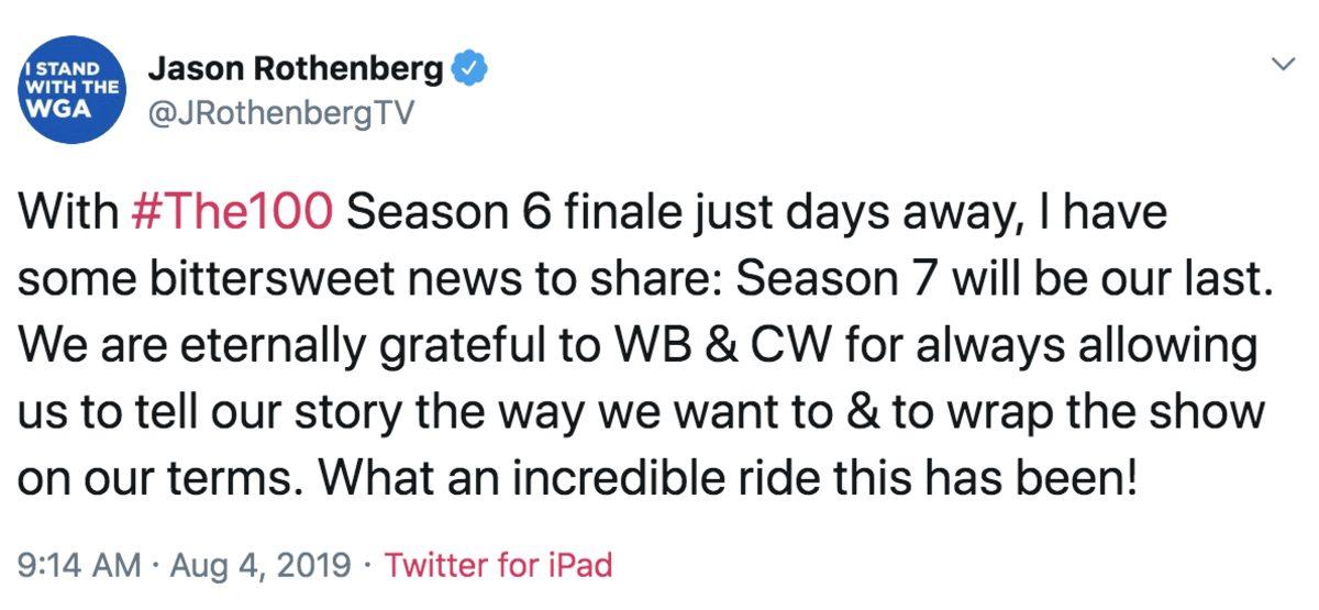 The 100’ün 7. Sezonuyla Final Yapacağı Açıklandı