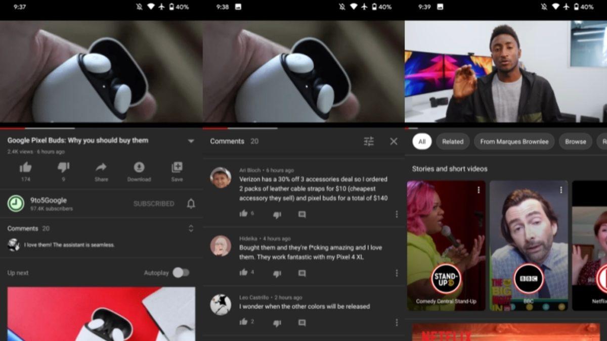 YouTube, Android ve iOS Uygulamasında Video Sayfasının Tasarımını Değiştirdi