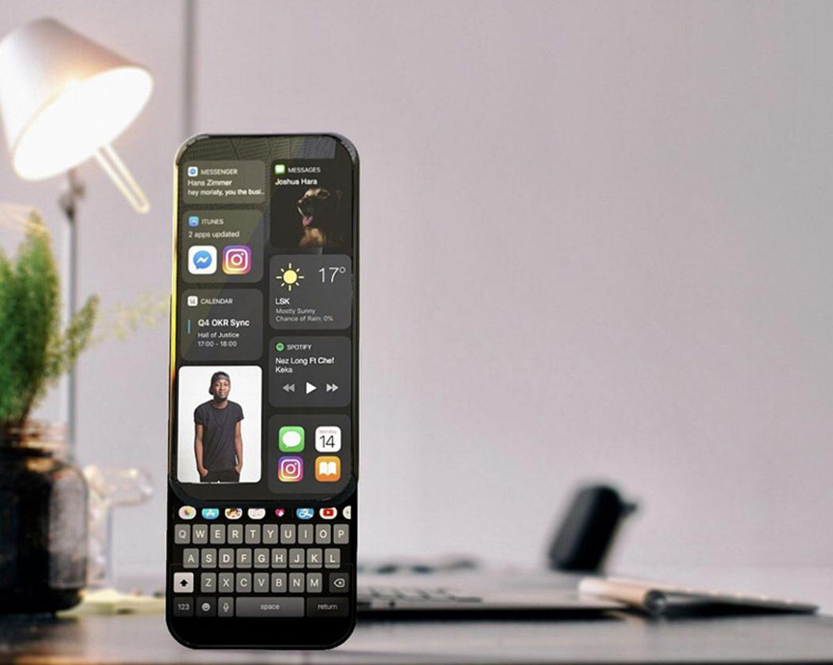 90 Derece Döndürülebilen Ekranlı iPhone 14 Konsepti