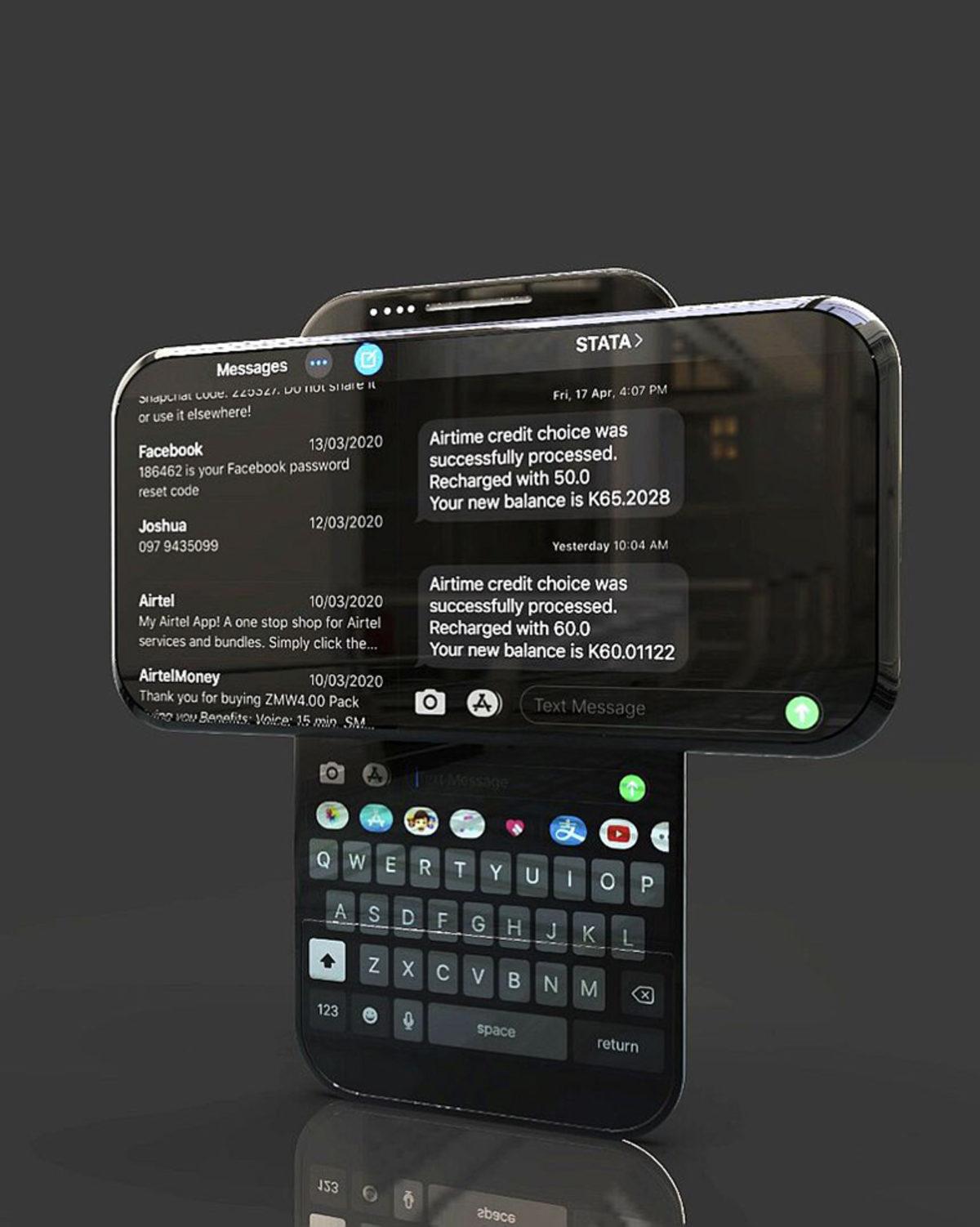 90 Derece Döndürülebilen Ekranlı iPhone 14 Konsepti