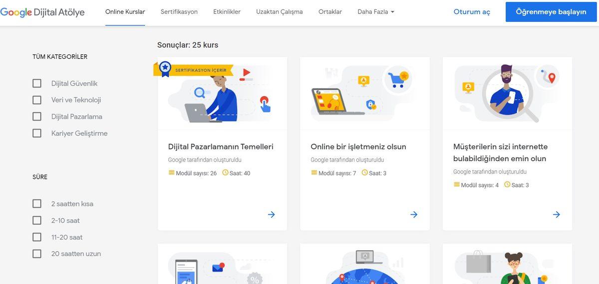 Sertifikalı Eğitim Veren Google Dijital Atölye Nasıl Kullanılır?