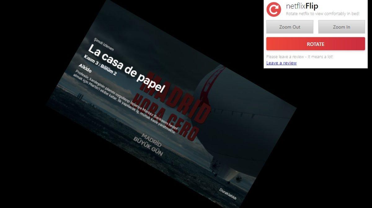 Netflix’i Yatarken de Rahatça İzleyebilmenizi Sağlayan Chrome Eklentisi