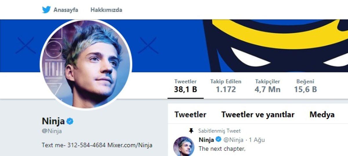 Ninja, Telefon Numarasını Twitter Takipçileriyle Paylaştı