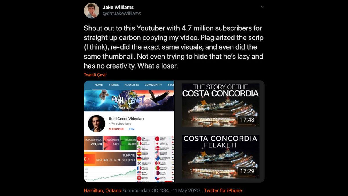 Ruhi Çenet’in ‘Costa Concordia’ Felaketi Videosu Çalıntı mı?