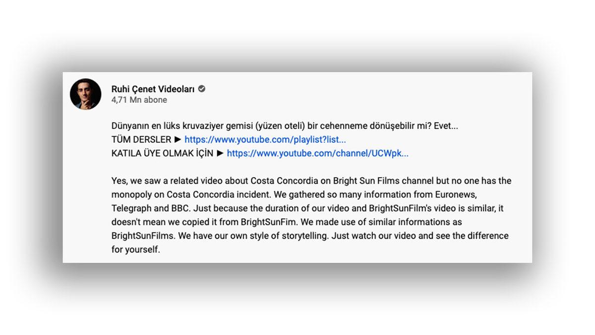 Ruhi Çenet’in ‘Costa Concordia’ Felaketi Videosu Çalıntı mı?