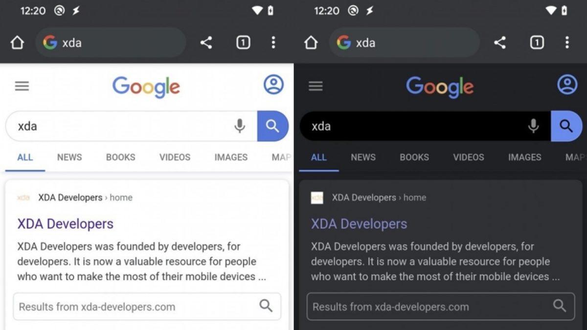 Google Arama Sayfalarına Karanlık Mod Geleceğini Gösteren Ekran Görüntüleri