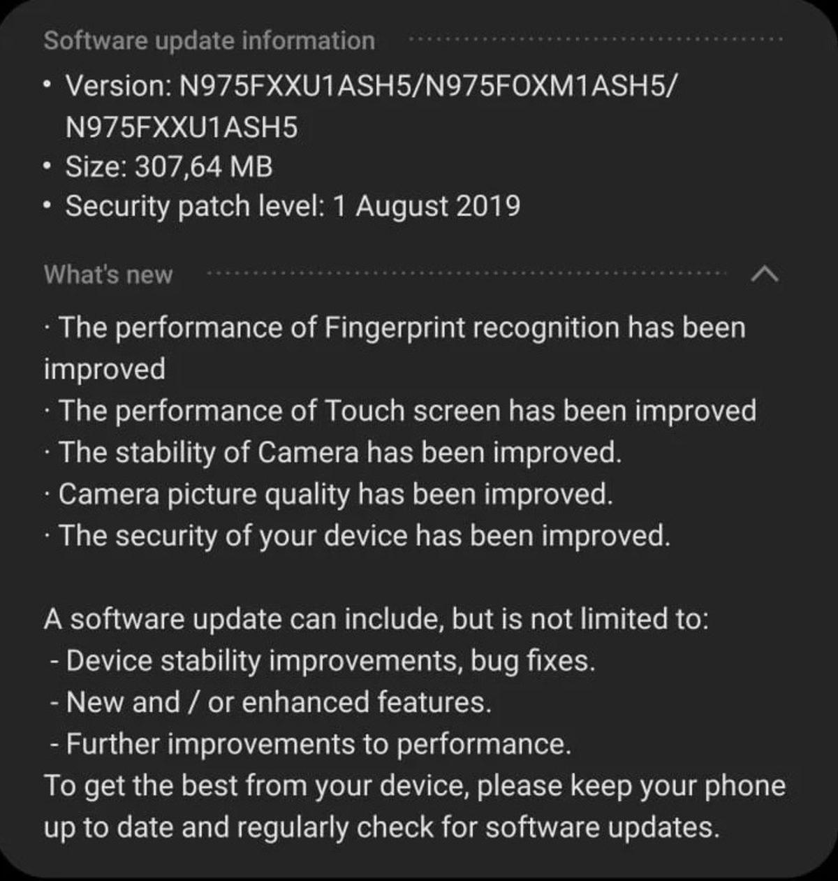 Samsung, Galaxy Note 10 Modelleri İçin İlk Güncellemesini Yayınladı