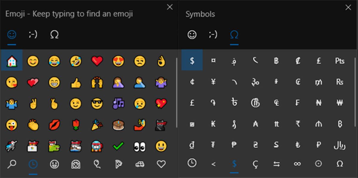 Windows 10’un Yeni Emoji ve Sembol Seçim Ekranı Nasıl Kullanılır?