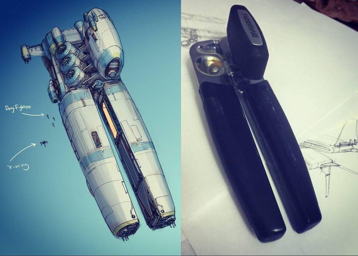 Evdeki Eşyaları Akılalmaz Uzay Gemisi Modellerine Dönüştüren Tasarımcı