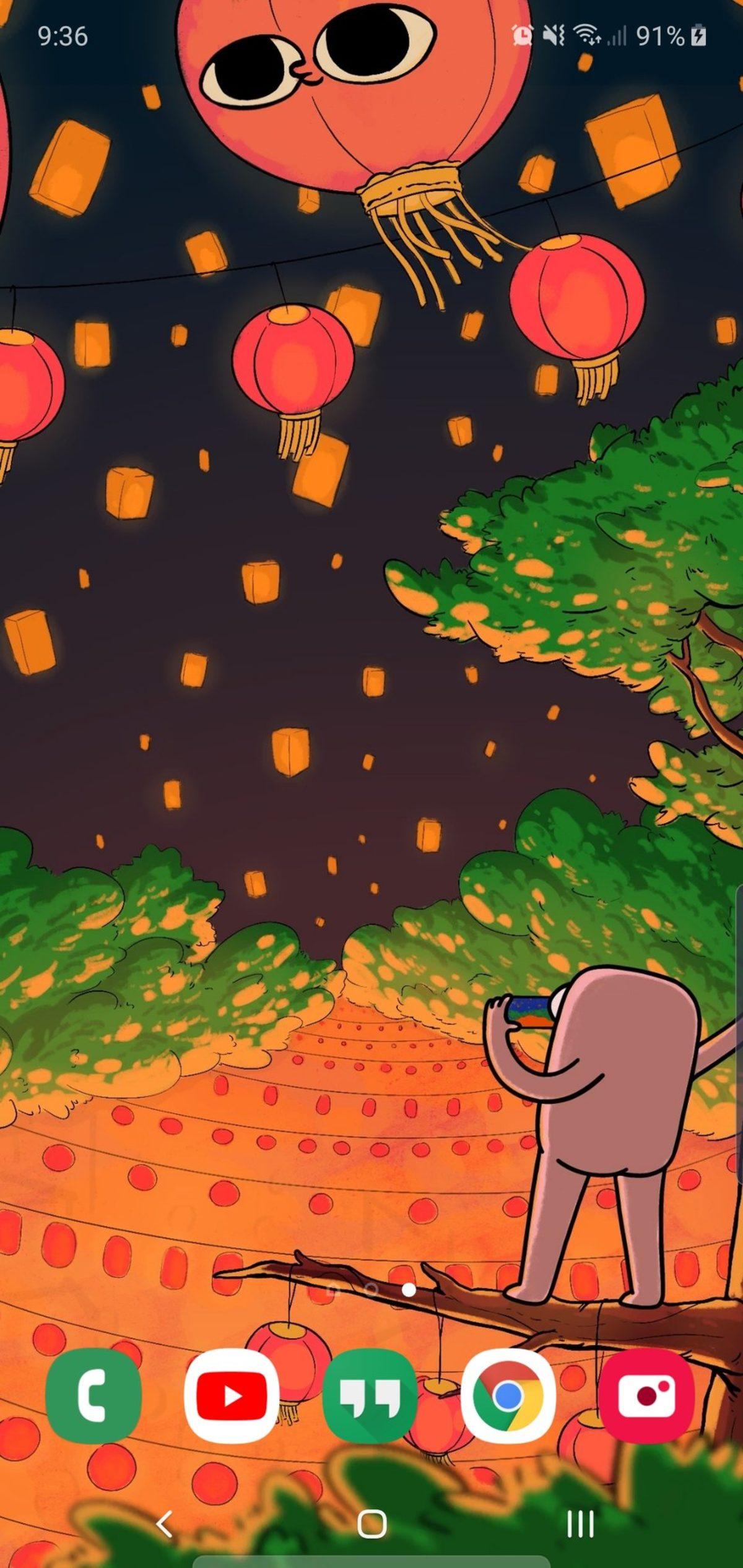 Samsung Galaxy Note 10’un Ön Kamerasını Gizleyen Duvar Kağıtları