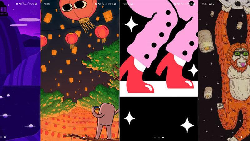 Samsung Galaxy Note 10’un Ön Kamerasını Gizleyen Duvar Kağıtları