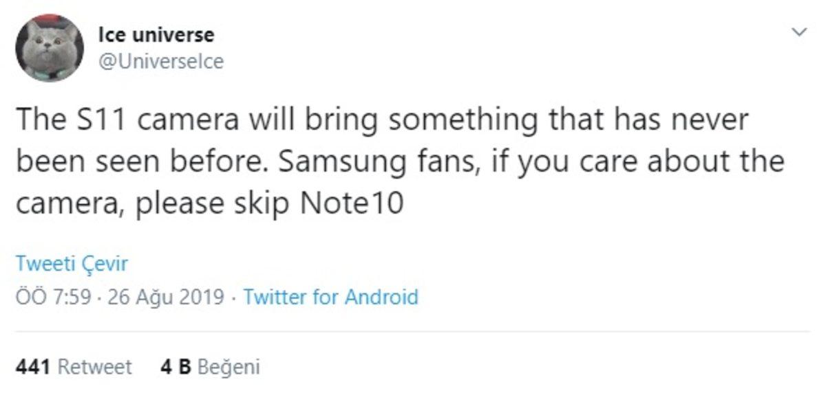 Samsung Galaxy S11’in Kamerasıyla İlgili Heyecanlandıran Açıklama