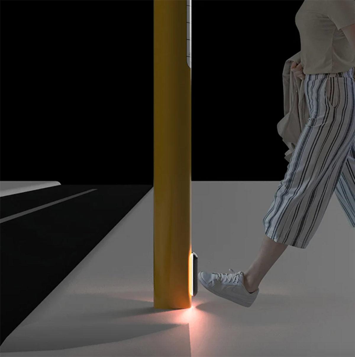 Ayakla Basılacak Şekilde Geliştirilen İlginç Trafik Işığı Düğmesi Konsepti