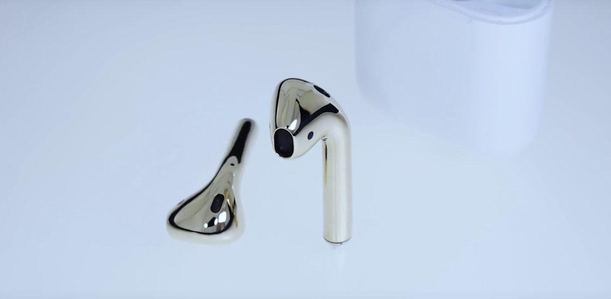 Bir YouTuber, 18 Ayar Altın Kaplama AirPods Yaptı (Video)