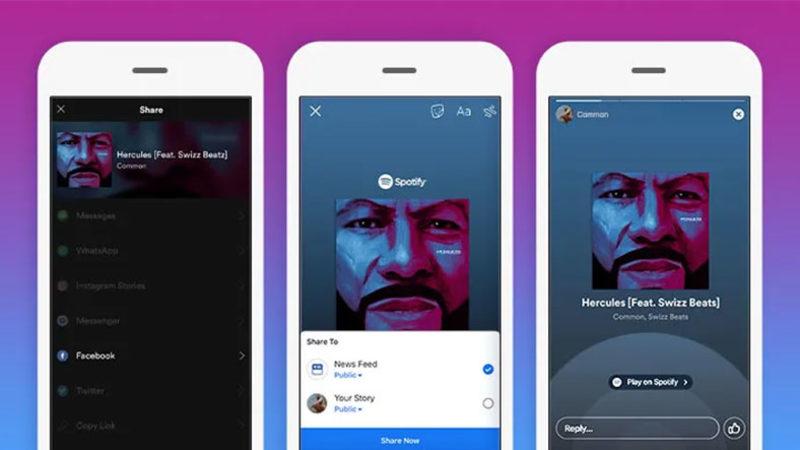 Spotify, Instagram’daki Müzik Paylaşma Özelliğini Facebook’a Getirdi