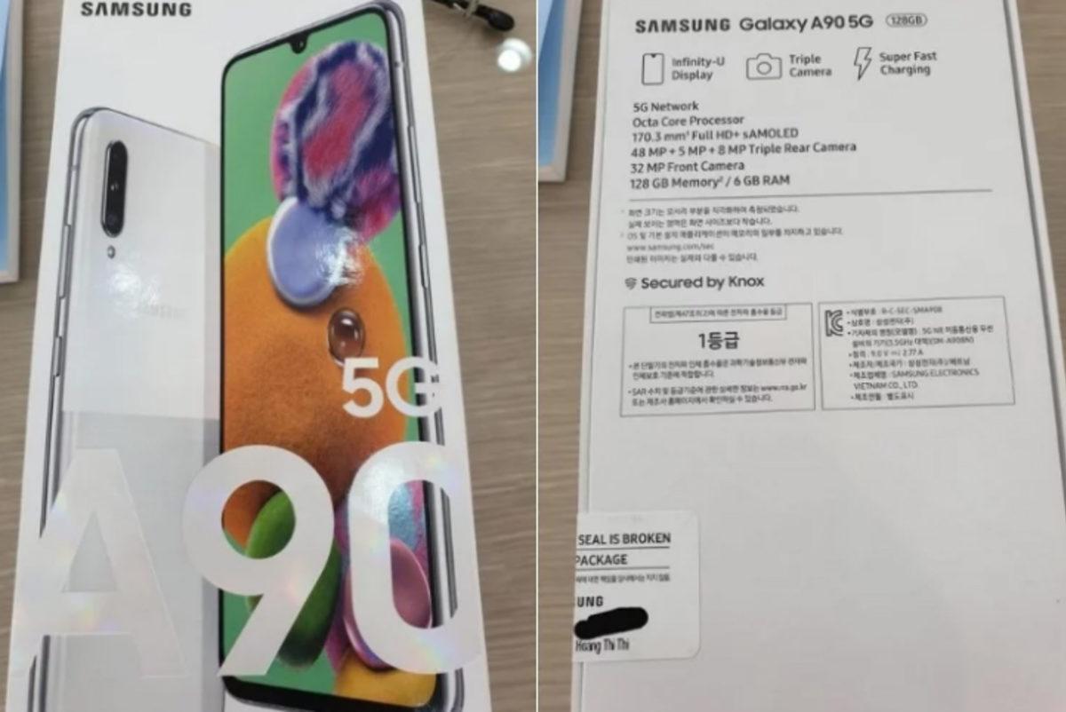 Samsung Galaxy A90’ın Kutusu, Teknik Özellikleri Ortaya Çıkardı