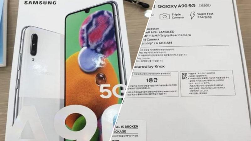 Samsung Galaxy A90’ın Kutusu, Teknik Özellikleri Ortaya Çıkardı