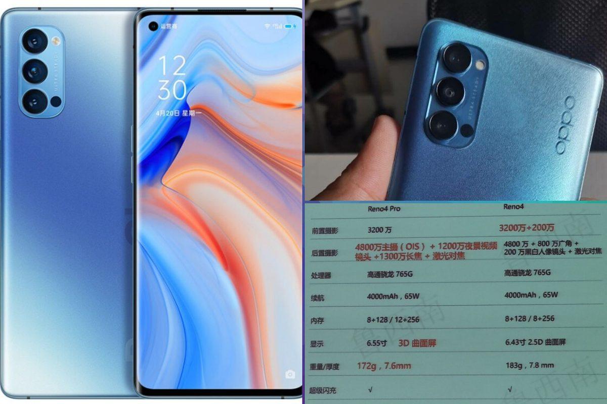 OPPO Reno 4 ve Reno 4 Pro’nun Donanım Özellikleri Ortaya Çıktı