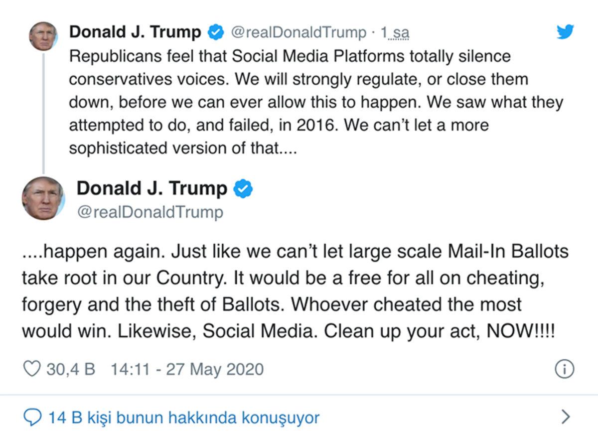 Donald Trump’tan Tehdit Dolu Açıklama: Sosyal Medya Platformlarını Kapatacağız