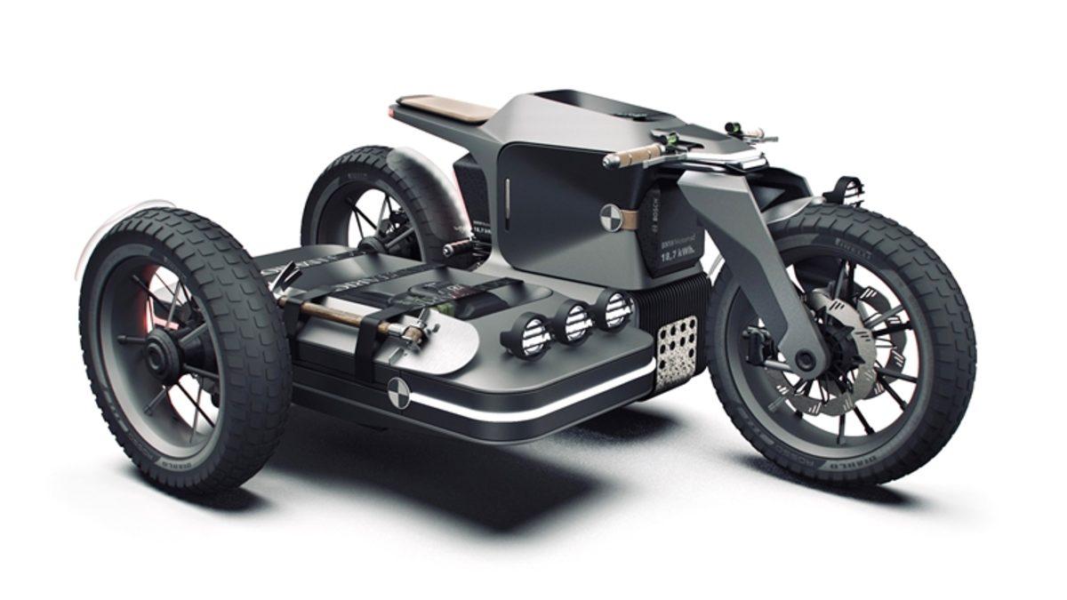 İspanyol Sanatçının BMW İçin Hazırladığı Fütüristik Motosiklet Konsept Tasarımı