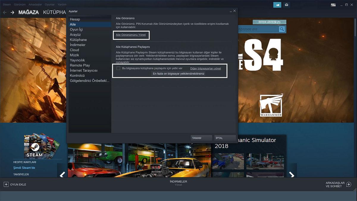Steam’de Arkadaşlarınız ile Oyun Oynamak İçin ’Aile Paylaşımı’ Nasıl Yapılır?