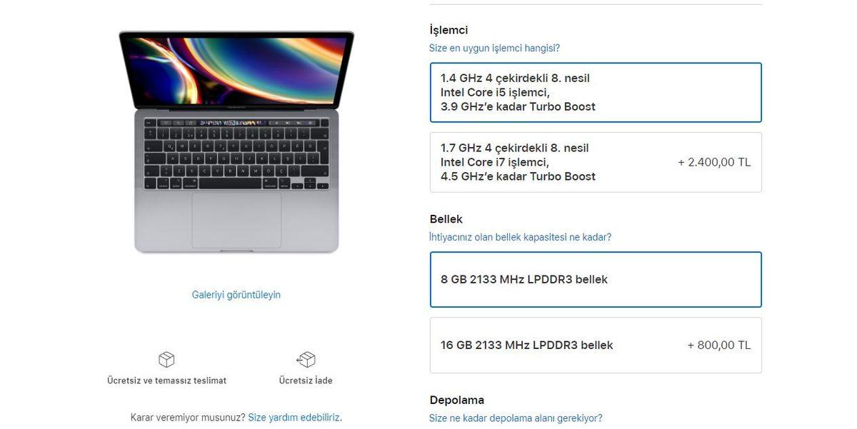Apple, Giriş Seviye 13 İnç MacBook Pro’larda RAM Artırma Ücretini 2 Katına Çıkardı