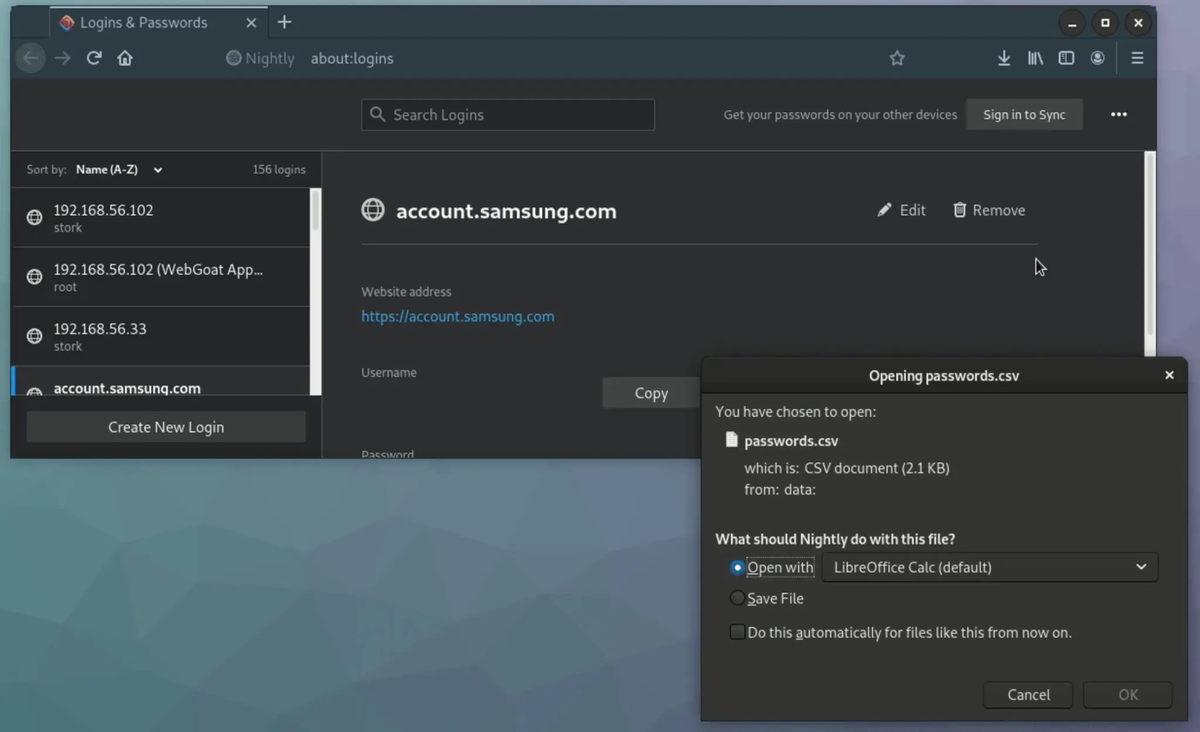 Firefox, Yerel Şifreleri Dışa Aktarma Özelliğine Kavuşabilir