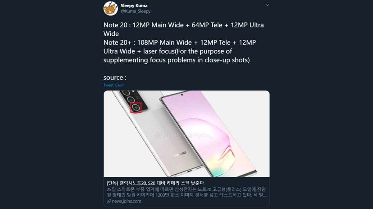 Samsung Galaxy Note20 Serisinin Kamera Özellikleri Ortaya Çıktı
