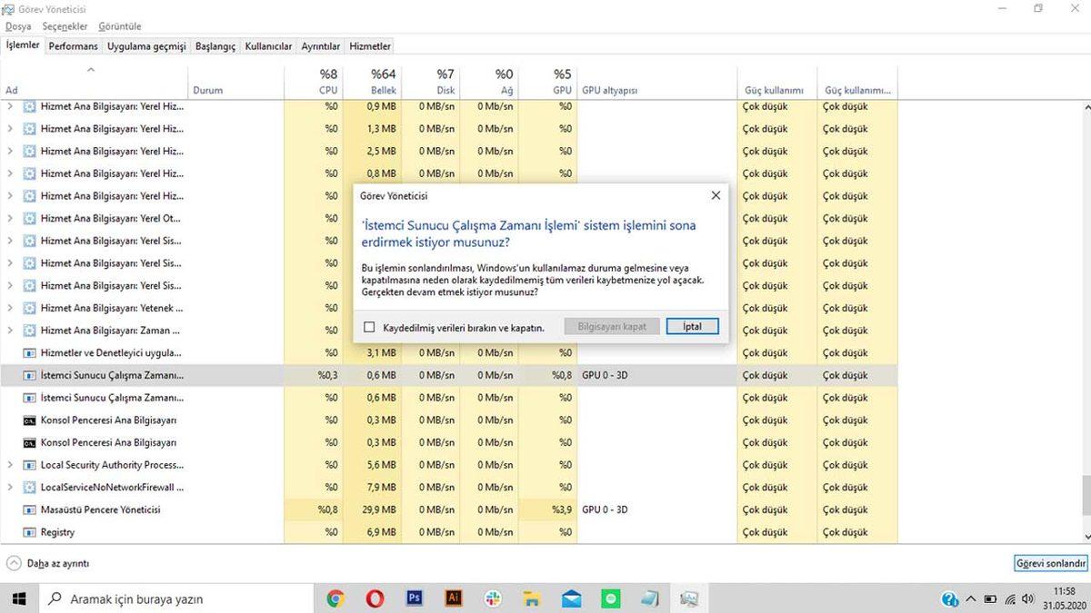 Görev Yöneticisi’ndeki csrss.exe Dosyası Nedir, Ne İşe Yarar?