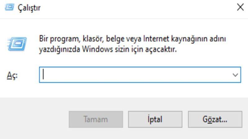 Windows 10 Çalıştır Komutları - 2020