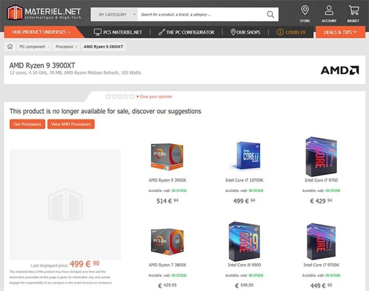 AMD Ryzen 3000XT Matisse İşlemcileri, Bir Perakende Sitesinde Ortaya Çıktı
