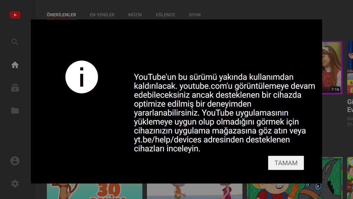 YouTube’un Televizyon Arayüzüne Normal Tarayıcılardan Erişilemeyecek