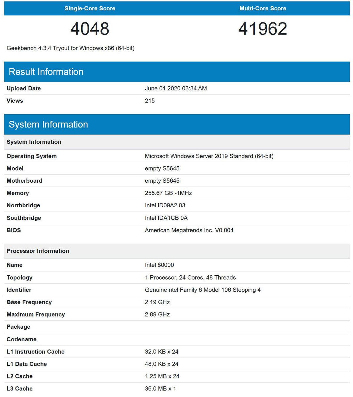 Intel’in Beklenen Whitley Lake İşlemcisi Geekbench’te Ortaya Çıktı
