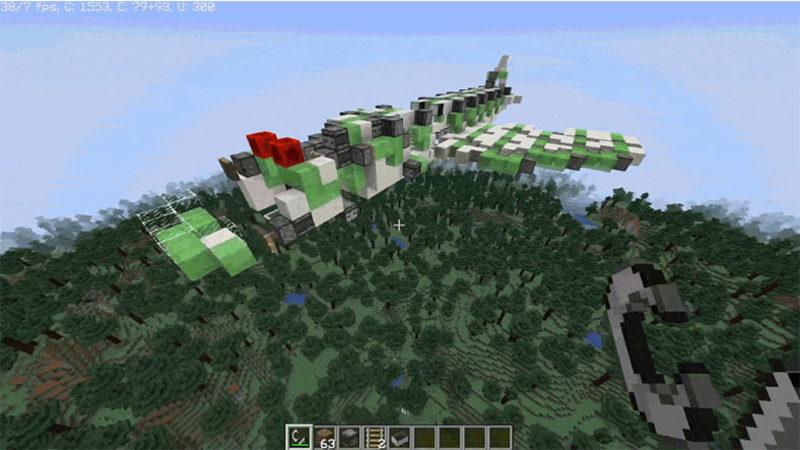 Bir Reddit Kullanıcısı, Minecraft’ta Çalışan Bir Uçak Tasarladı (Video)