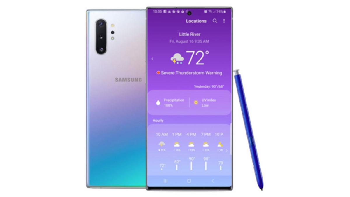 Samsung Galaxy Note 10, Ana Ekranında Radar Verilerini Gösterecek