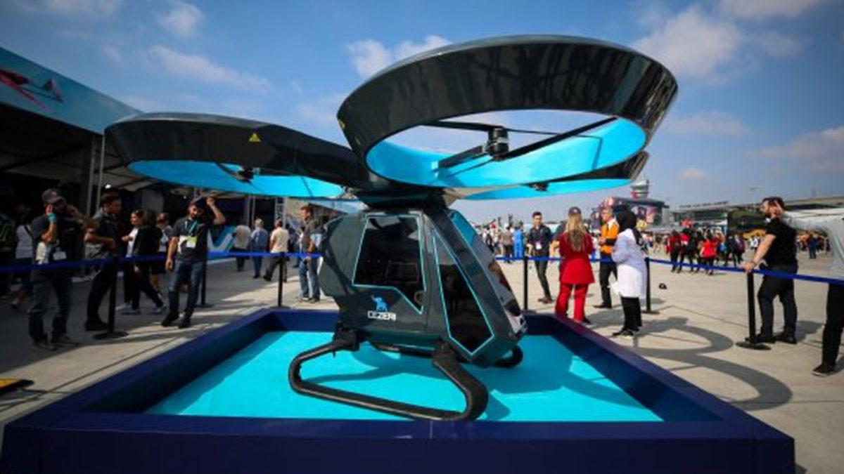 İlk Yerli Uçan Araba ’Cezeri’ Teknofest’te Sergilendi