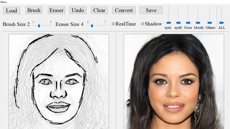 Basit Yüz Çizimini Gerçek İnsan Yüzüne Dönüştüren Uygulama