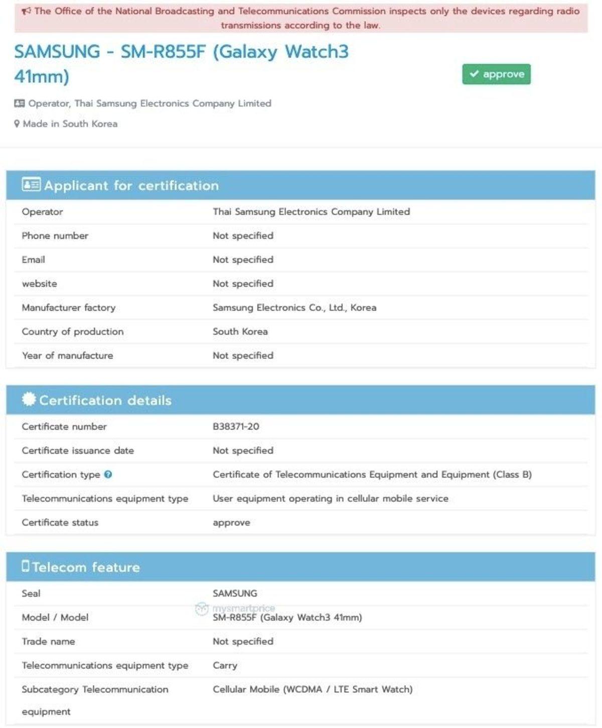 Samsung Galaxy Watch 3’ün Model Numarası ve Bazı Özellikleri Ortaya Çıktı