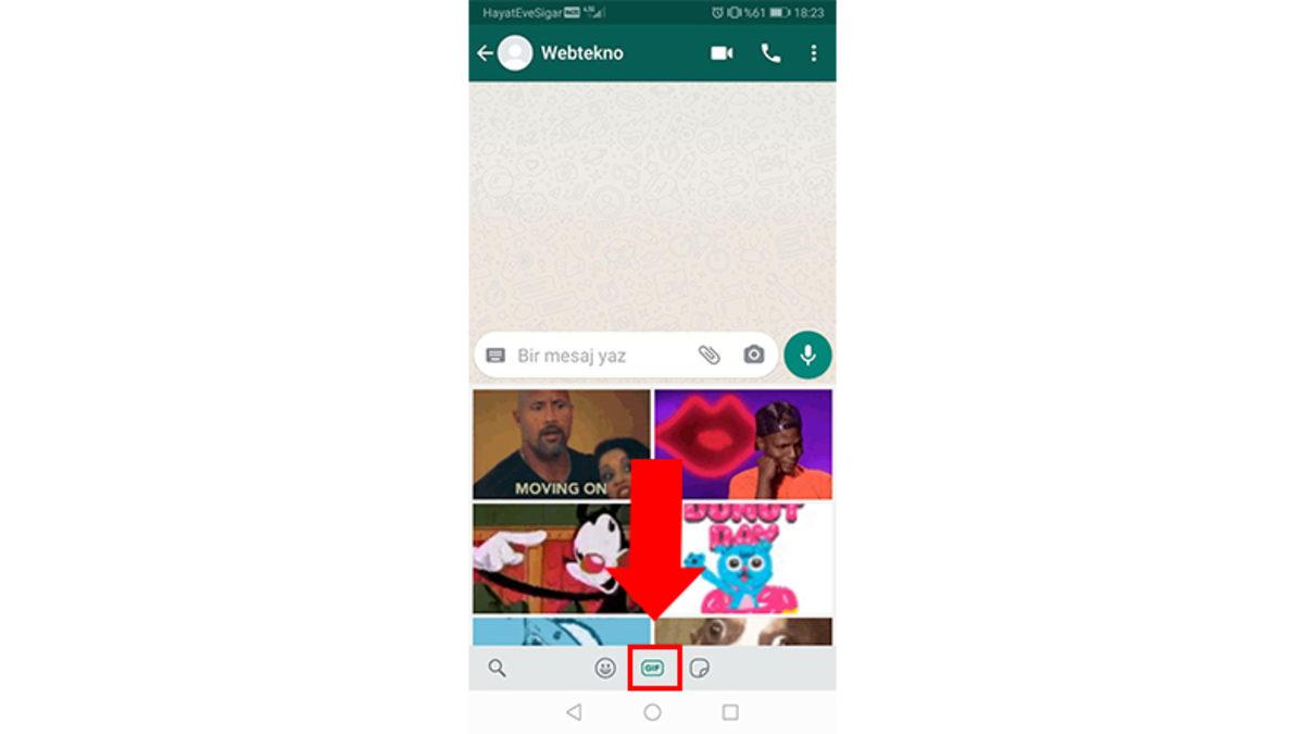 WhatsApp’ta GIF Nasıl Gönderilir?