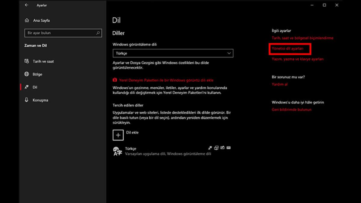 Windows 10 Nasıl Türkçe Yapılır? Windows 10 Türkçe Ayarları
