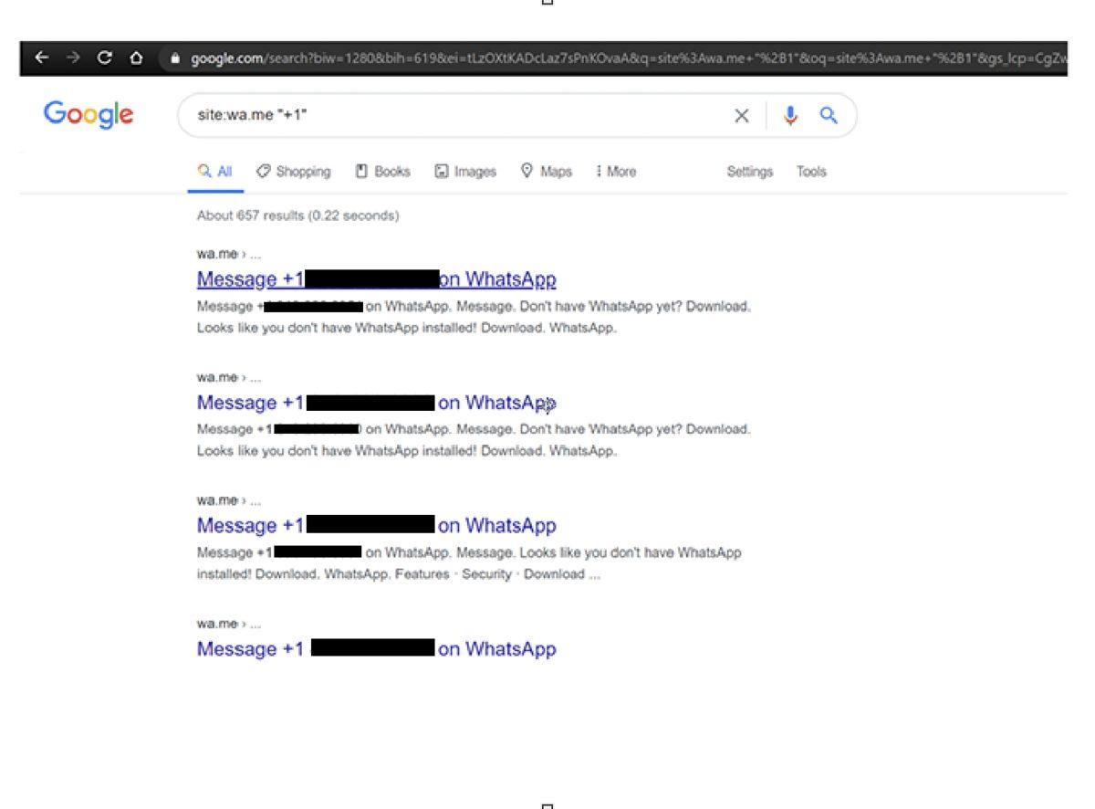 WhatsApp Telefon Numaralarının Google Aramalarında Göründüğü Tespit Edildi