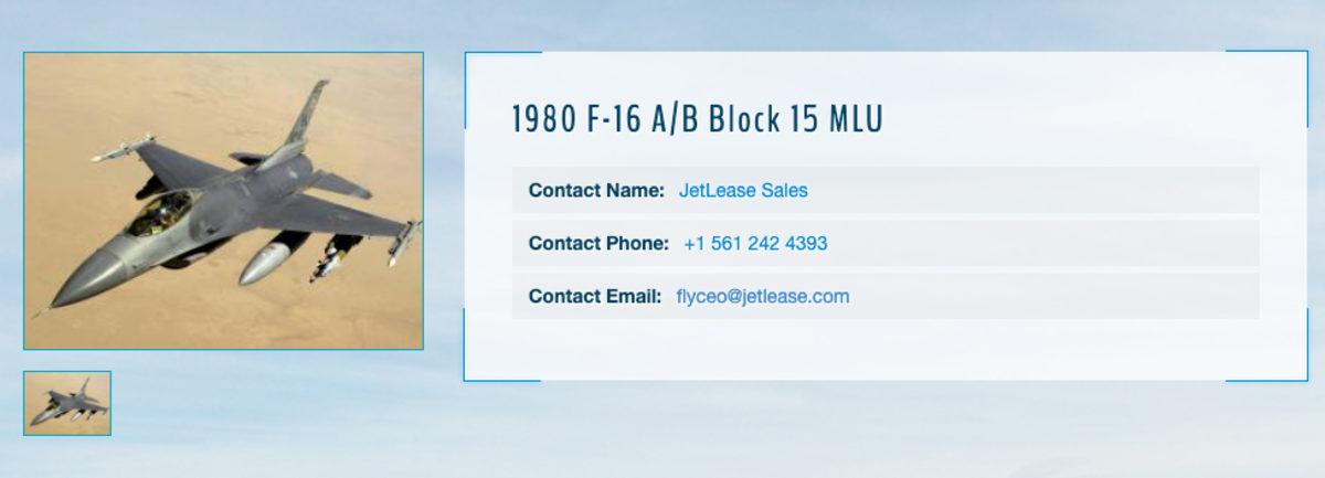 Savaş Uçakları İnternette Satışa Çıkarıldı: 1980 Üretimi F16 ve Daha Fazlası