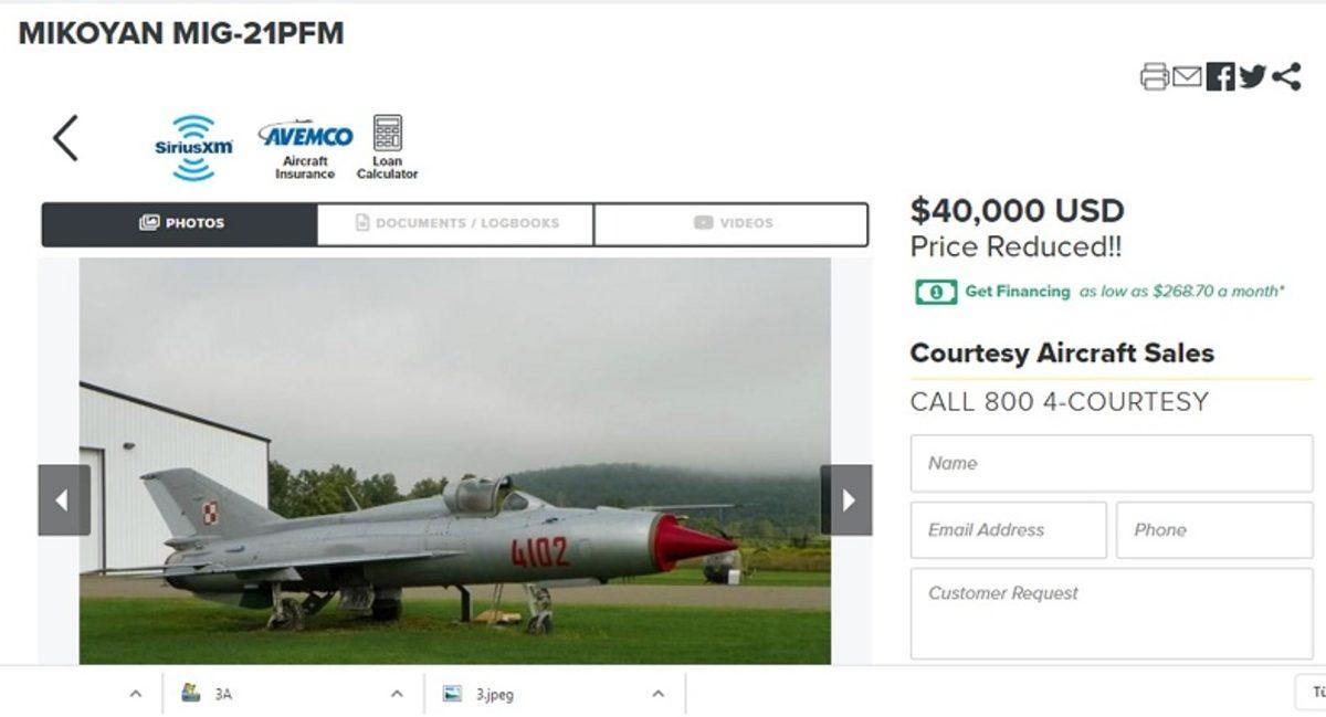 Savaş Uçakları İnternette Satışa Çıkarıldı: 1980 Üretimi F16 ve Daha Fazlası