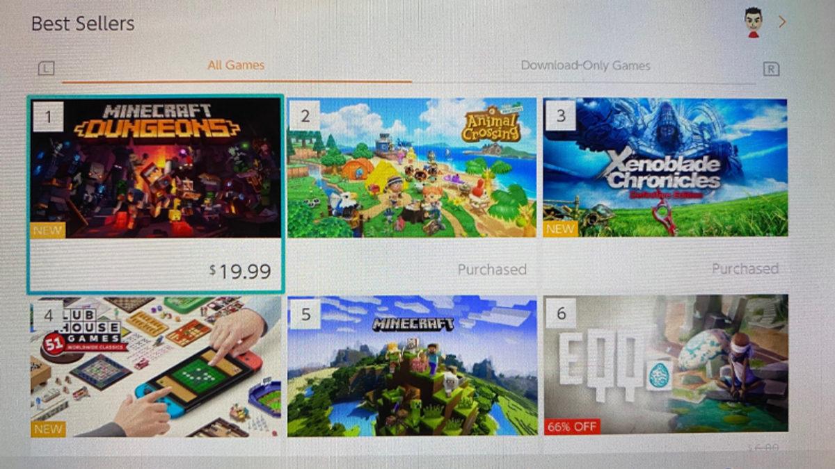 Minecraft Dungeons, Nintendo’nun Kralı Animal Crossing’i Tahtından Etti