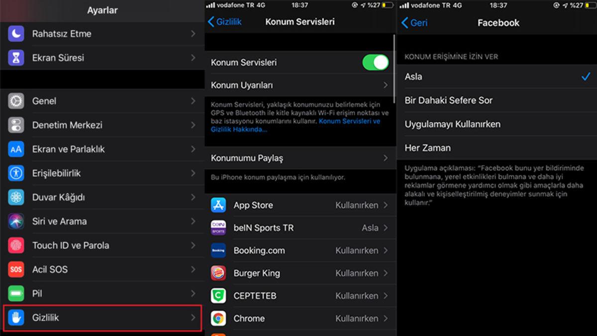 iOS Cihazlarda Uygulama İzinleri Nasıl Kontrol Edilir?