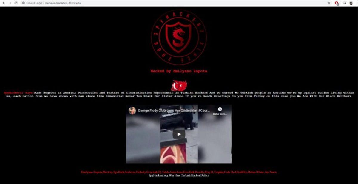 Türk Hacker, Irkçılık Karşıtı Protestolara Destek Amacıyla MIT’in Sitesini Hackledi