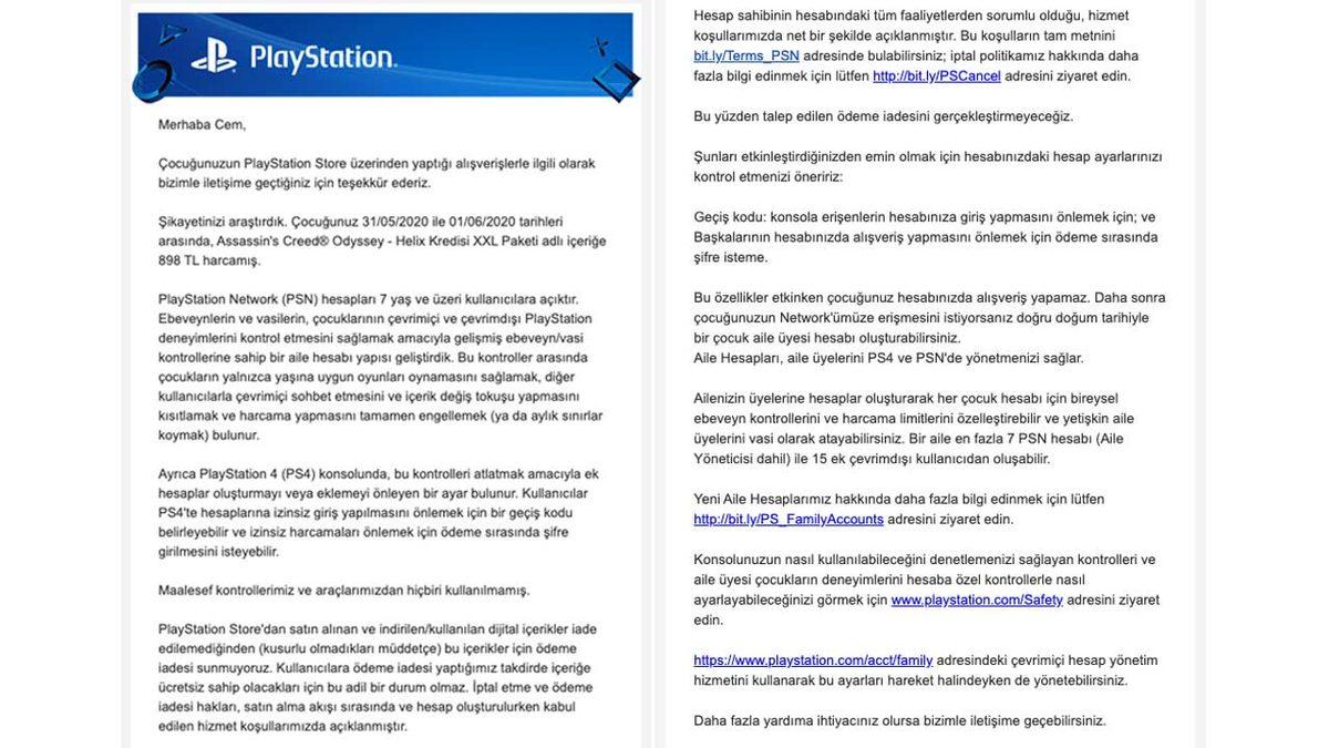 İddialara Göre PlayStation Türkiye, Bir Çocuğun Yanlışlıkla Yaptığı 898 TL’lik Alışverişi İade Etmedi